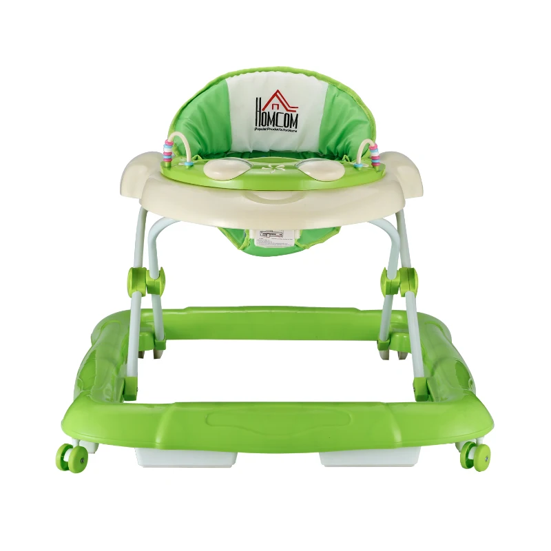 HOMCOM® Laufhilfe für Baby Gehfrei Babywalker Klappbar Höhenverstellbar grün