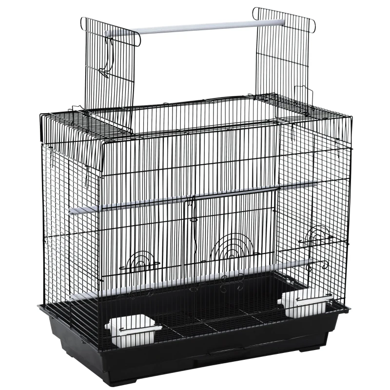 PawHut® Vogelkäfig Vogelhaus Vogelvoliere Metallvoliere für Vögel mit Ständer rollbar