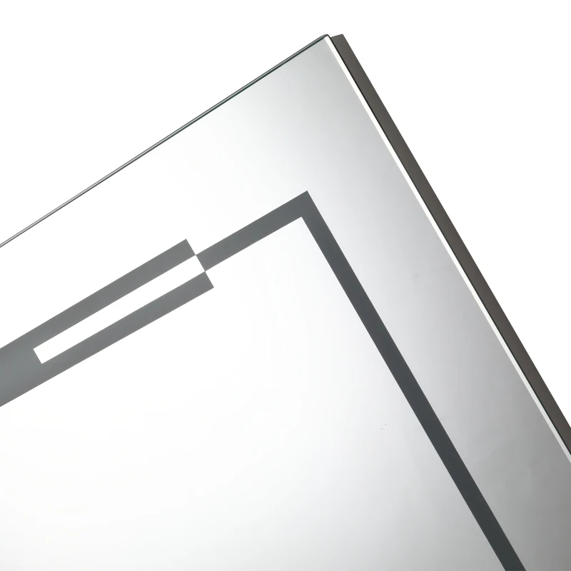 kleankin® LED-Spiegel Nebelfreier Wandspiegel Badspiegel Touch-Schalter Alu 70 x 50 cm