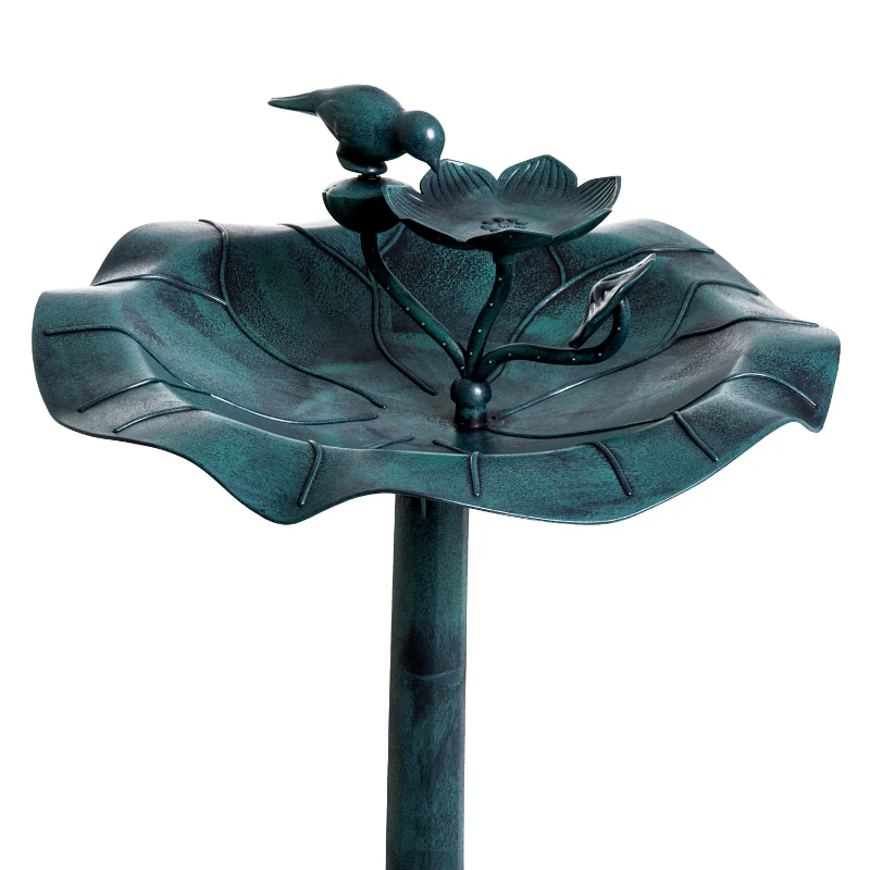 Outsunny® Vogeltränke Wasserschale Kunststoff Antik Grün