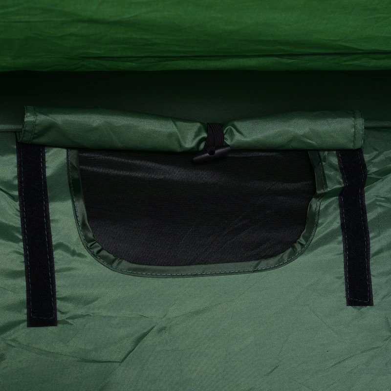 Outsunny® Faltbares Campingzelt 2-Schicht-Zelt Tragetasche Stahl Alu Oxford Grün