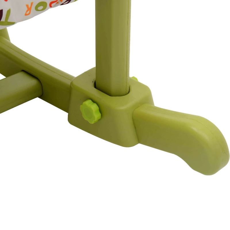 HOMCOM Kinderhochstuhl Multifunktion Babyhochstuhl mit Schaukelfunktion grün