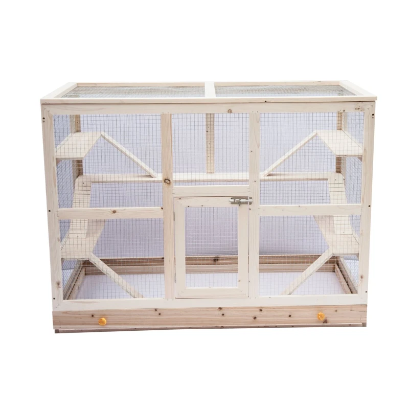 PawHut XXL Nagervilla Hamsterkäfig Kleintierkäfig Holz Schublade groß