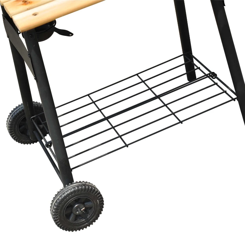 Outsunny® BBQ Grillwagen Holzkohlegrill 118x53x101cm
