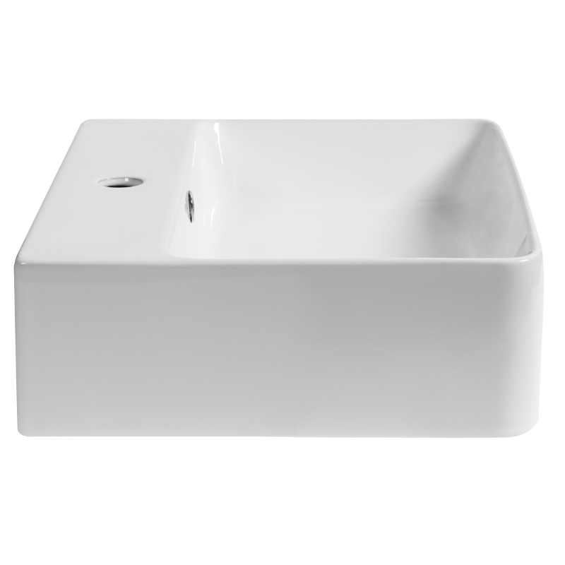 kleankin® Waschbecken Waschschale Waschtisch Aufsatzwaschbecken Keramik 52 x 42 x 15,5 cm