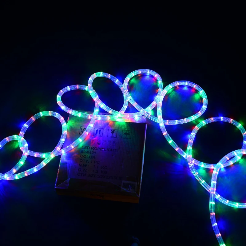 Homcom 20m LED Lichtschlauch für Innen und Außen Lichterkette Deko inkl. Stecker bunt IP65