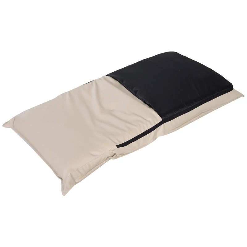 HOMCOM Sitzkissen verstellbare Rückenlehne 55 x 45 x 67 cm Creme