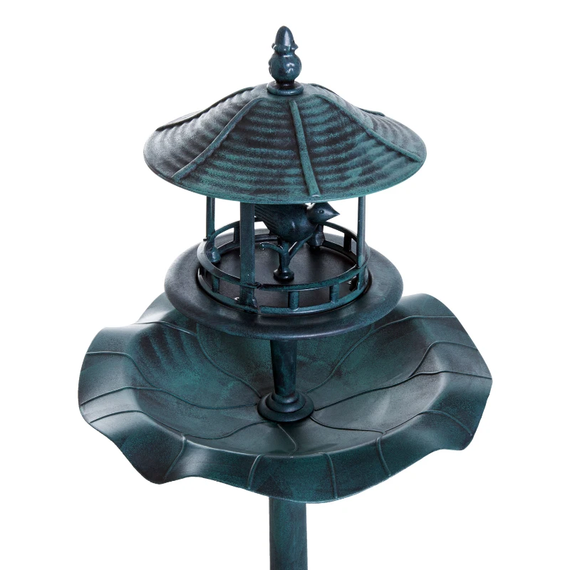 Outsunny® Vogeltränke Kunststoff Antik Grün