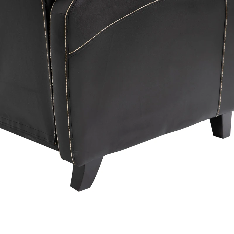 HOMCOM® Massagesessel mit Fußstütze und Heizfunktion | Relaxsessel | Braun | 70 x 93 x 100 cm