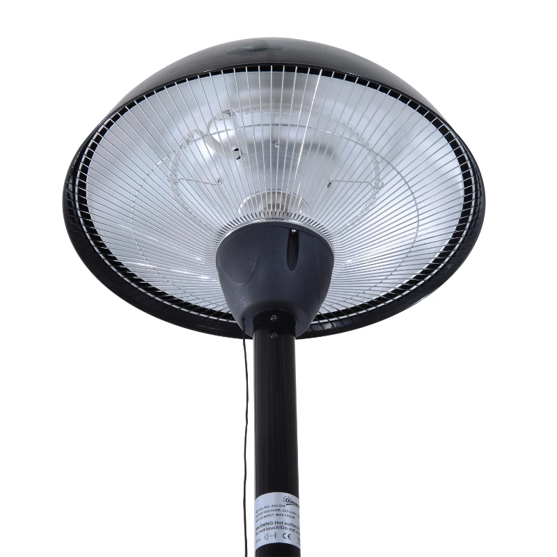 Outsunny® Elektrischer Terrassenstrahler / Infrarot Standheizstrahler 1500W
