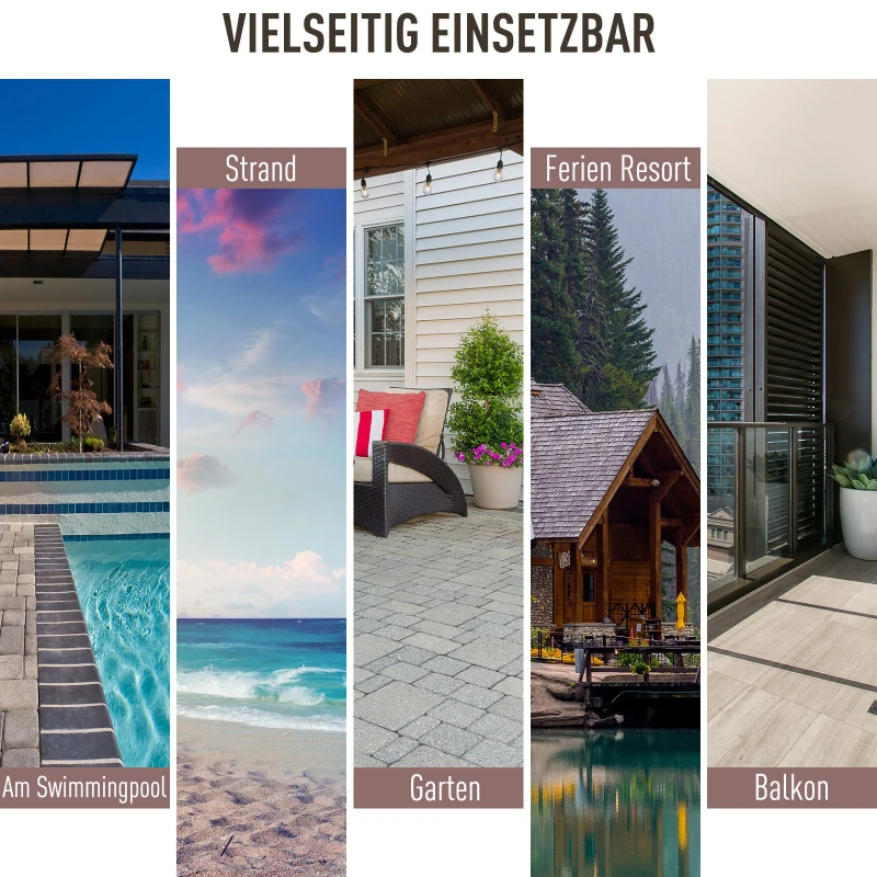 Outsunny® Vierteiliges Gartenmöbel Set Sitzgruppe Sofa Sitzkissen Couchtisch mit Stauraum