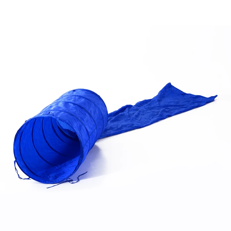 PawHut® Hundetunnel Spieltunnel Agility Training Hunde Tunnel 210D Polyester Blau
