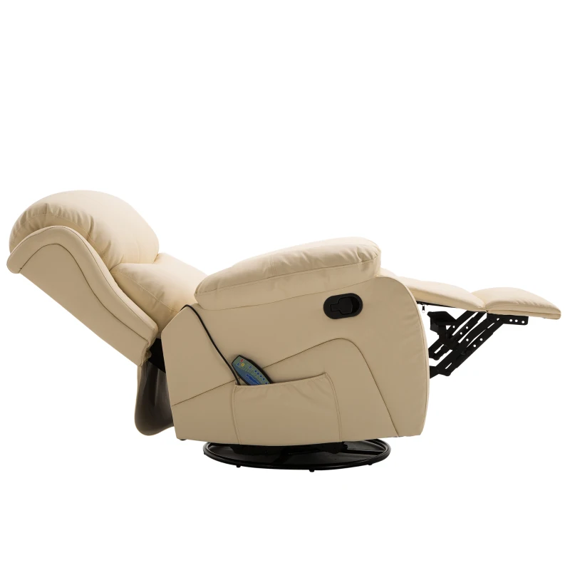 HOMCOM® Massagesessel Vibrations- und Heizfunktion Beige