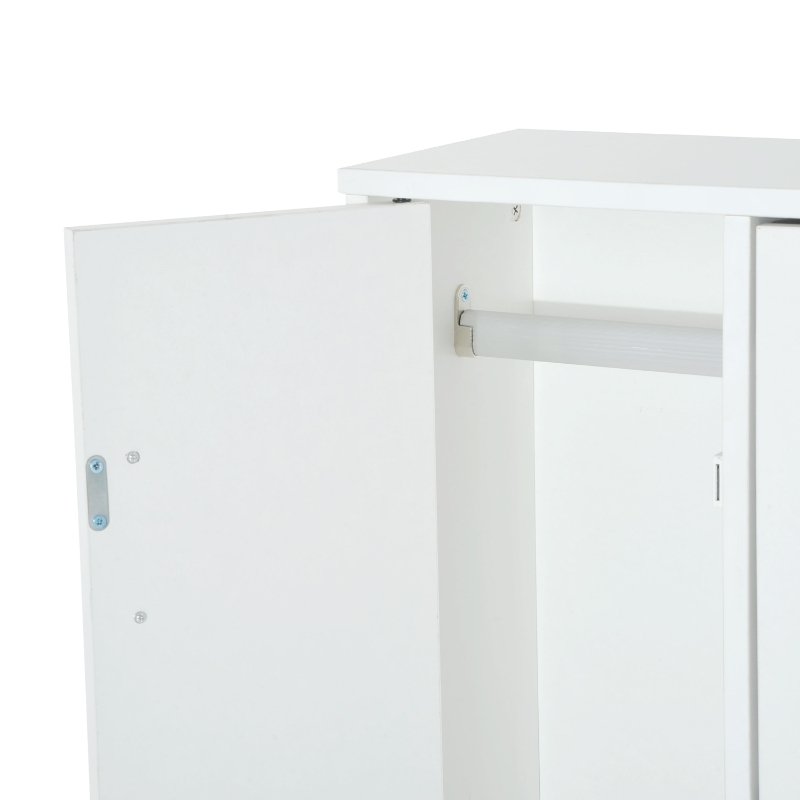 HOMCOM Schuhschrank Schuhkipper Schuhregal 3 Klappen Weiß