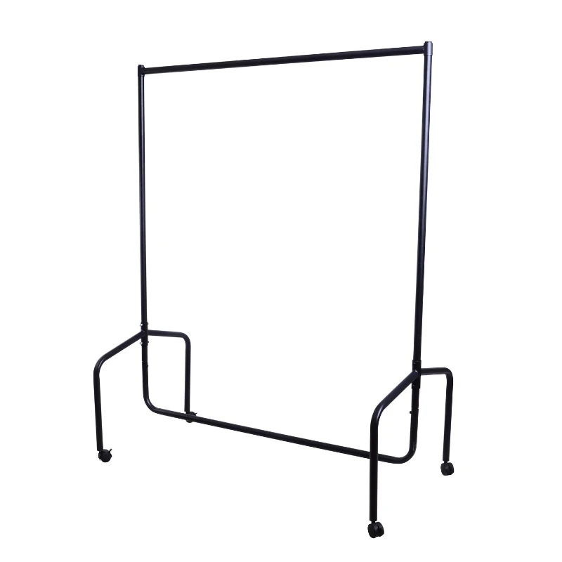 HOMCOM Metall Kleiderständer Kleiderwagen Rollgarderobe Garderobenständer 180x60x150 cm