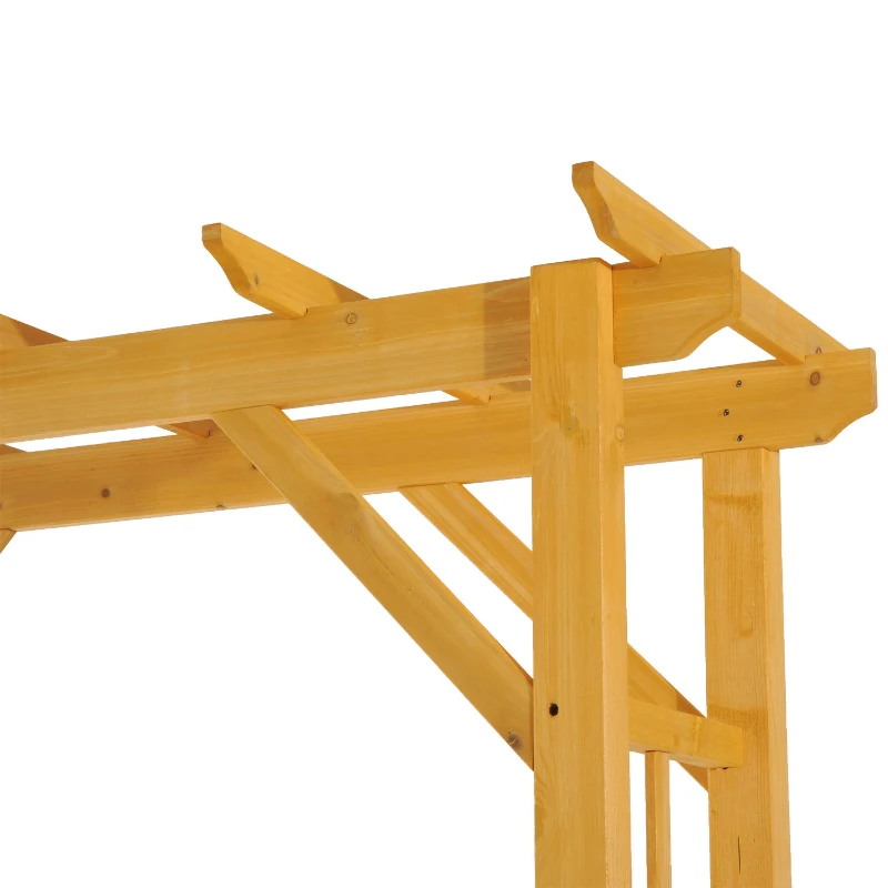 Outsunny Rosenbogen Torbogen Rankgitter Pergola Spalier Tannenholz