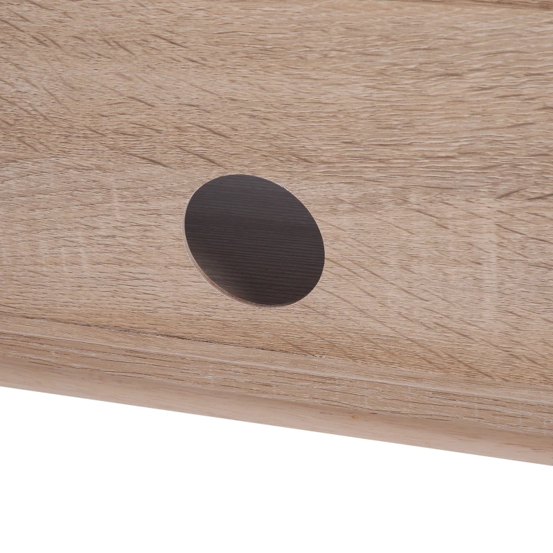 HOMCOM® Fernsehtisch mit 4 Schubladen und 2 Ablagen | TV-Board | 150 x 40 x 50 cm | Weiß, Eiche