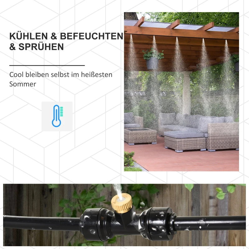 Outsunny® Bewässerungssystem Sprühnebel-Kühlsystem Outdoor Misting System SprayKühlsystem