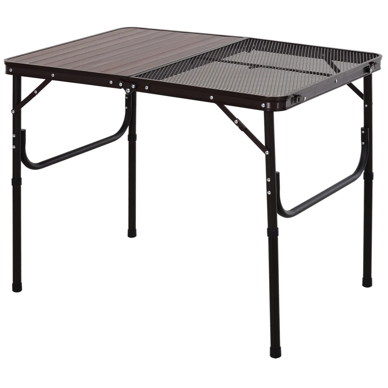 Outsunny® Campingtisch Klapptisch Picknicktisch 2-stufig höhenverstellbar Alu-Legierung