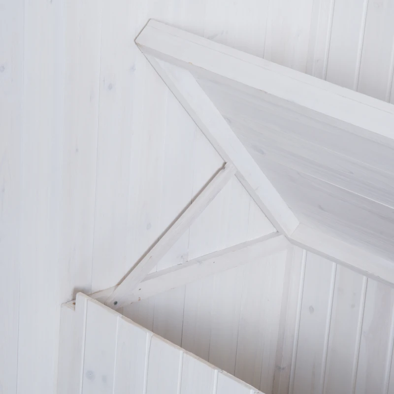 Outsunny® Laubenbank Philosophenbank mit Stauraum H225cm Weiß