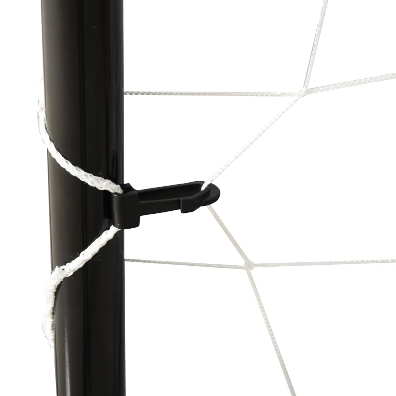 HOMCOM® Fußballtor mit PE-Netzgewebe Schwarz+Weiß Stahl(Q195)+PE-Netz 203 x 81 x 120 cm