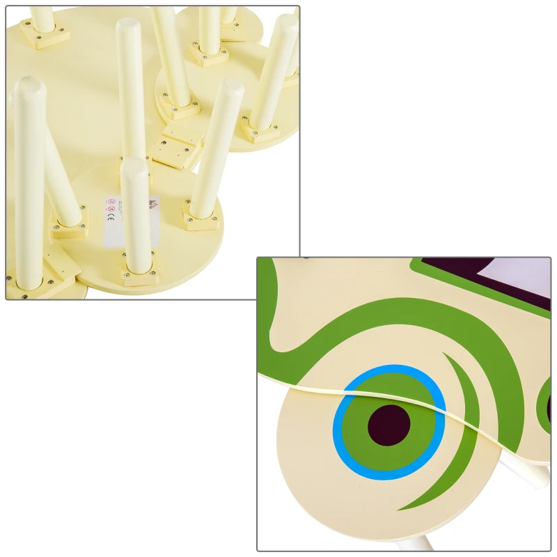 HOMCOM® Kindersitzgruppe Kindertisch mit zwei Stühlen Auto