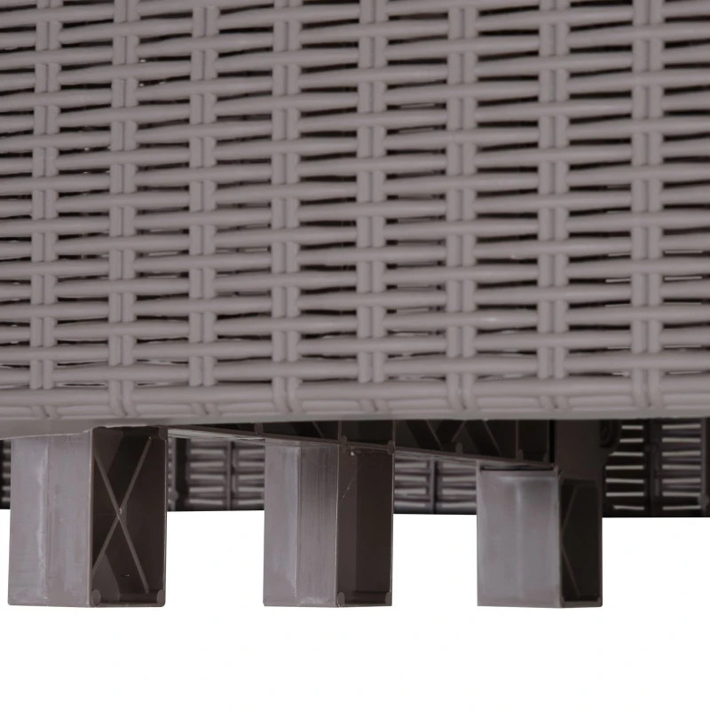 Outsunny® Vierteiliges Gartenmöbel Set Sitzgruppe Sofa Sitzkissen Couchtisch mit Stauraum