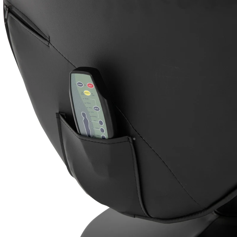 HOMCOM Massagesessel mit Fußhocker | Heizfunktion | 135° Neigung | 81 x 81 x 105 cm | Schwarz