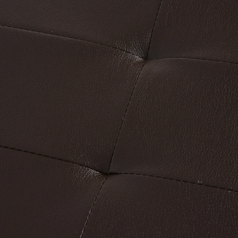 HOMCOM® Schuhbank Schuhregal 2 Schuhablagen Sitzbank Metall Braun 6–8 Paar Schuhe