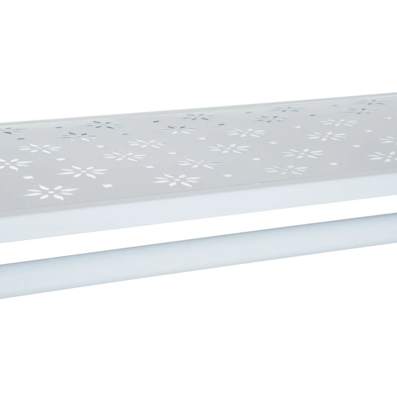 HOMCOM Kleiderständer Garderobenständer Kleiderstange Metall Weiß