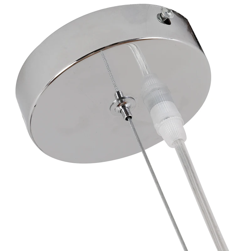 HOMCOM® Pendelleuchte Hängelampe G9 25W Glas Transparent