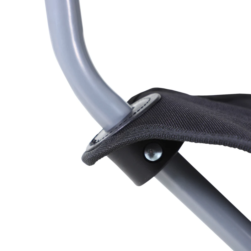 Outsunny® Campingstuhl mit Becherhalter Klappbar Oxford Schwarz