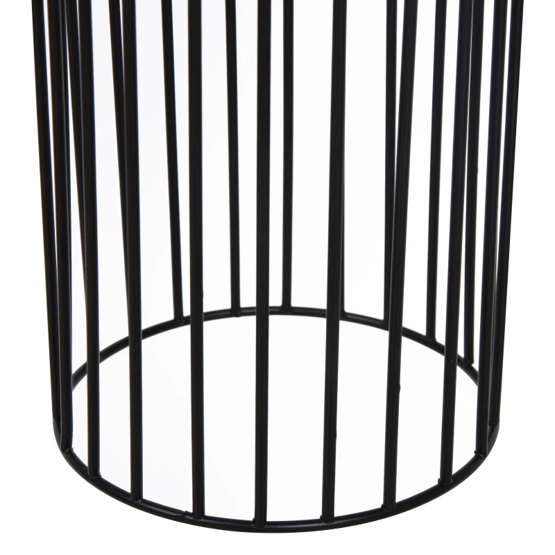 HOMCOM® Tischlampe mit E27 Fassung Tischleuchte Nachttischlampe Metall Schwarz