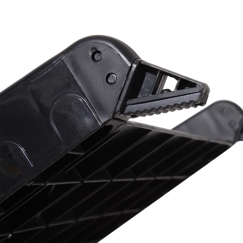PawHut® Hunderampe Hundetreppe Klappbar 152x43cm Schwarz Kunststoff