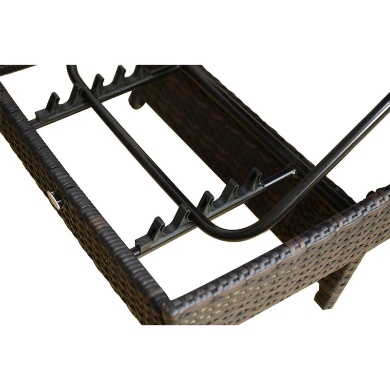 Outsunny® Polyrattan Gartenliege Sonnenliege Alu braun max.180 kg