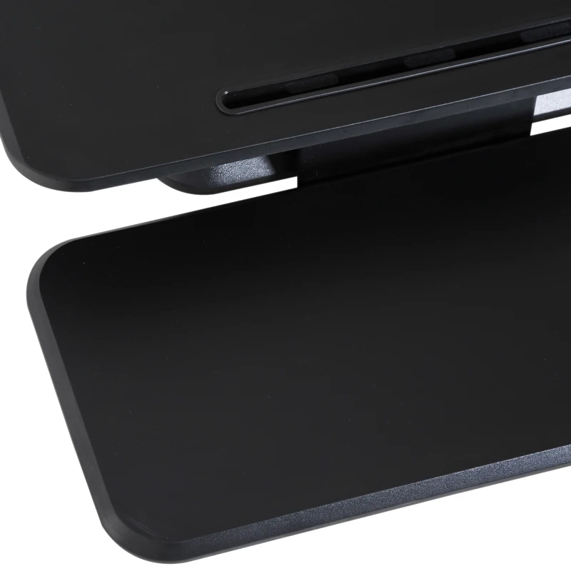 Vinsetto® Monitorständer Sitz-Steh-Schreibtisch Höhenverstellbar Schwarz L64 x B69 x H(11,8-41) cm