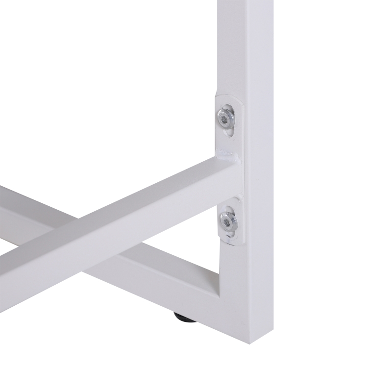 HOMCOM® Vintage Couchtisch Beistelltisch Wohnzimmertisch Sofatisch Metallgestell gemasert 106 x 61 x 47,5 cm