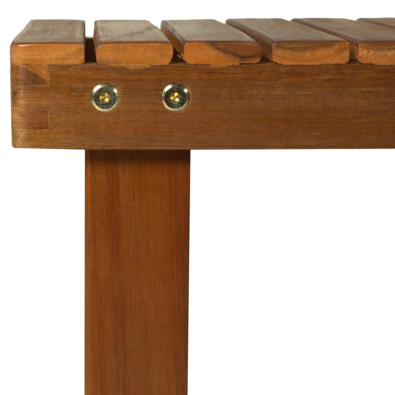 HOMCOM® Schuhschrank mit Sitzbank 3 Ablagen Flur Schulregal Akazienholz Teak