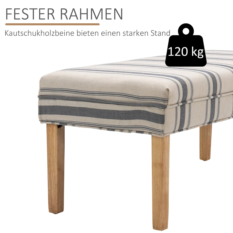 HOMCOM® Polsterbank Schuhbank Sitzbank Fußschemel Gepolstert Schaumstoff Gummiholz