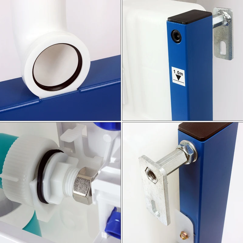 HOMCOM® WC Vorwandelement Spülkasten 102cm Weiß