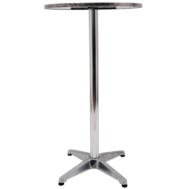 HOMCOM® Bartisch Stehtisch Bistrotisch Partytisch höhenverstellbar 70/110 cm Aluminium