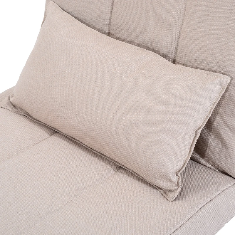 HOMCOM klappbarer Schlafsessel Schlafsofa Gästebett creme