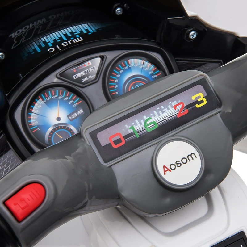 HOMCOM® Kindermotorrad 3–8 Jahre PP 87 x 41 x 54 cm Weiß