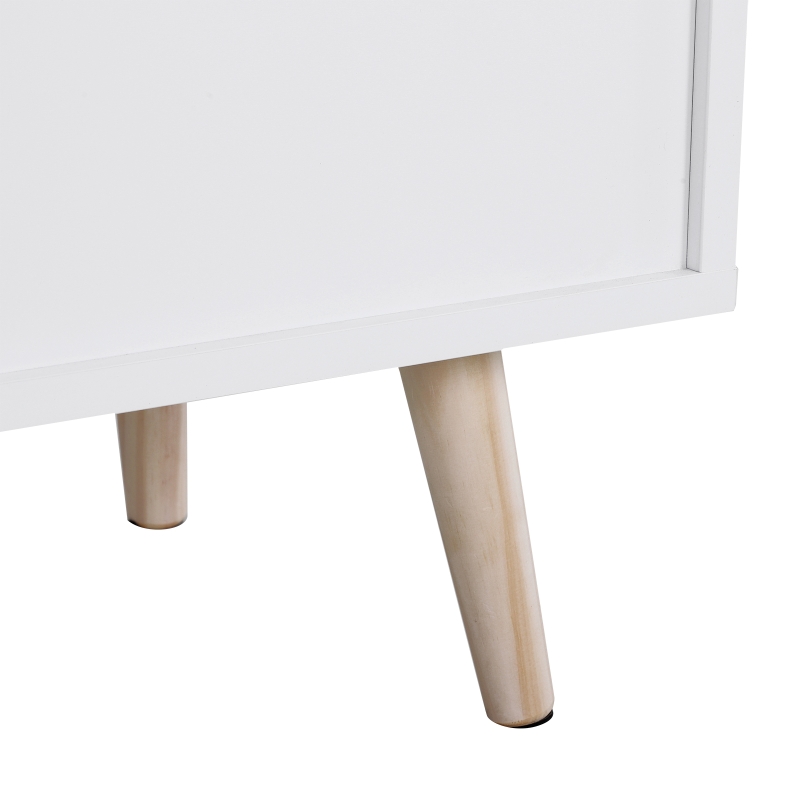 HOMCOM® Kinderzimmer Schrank Kinderschrank 3 Schubladen Aufbewahrungsregal MDF Blau