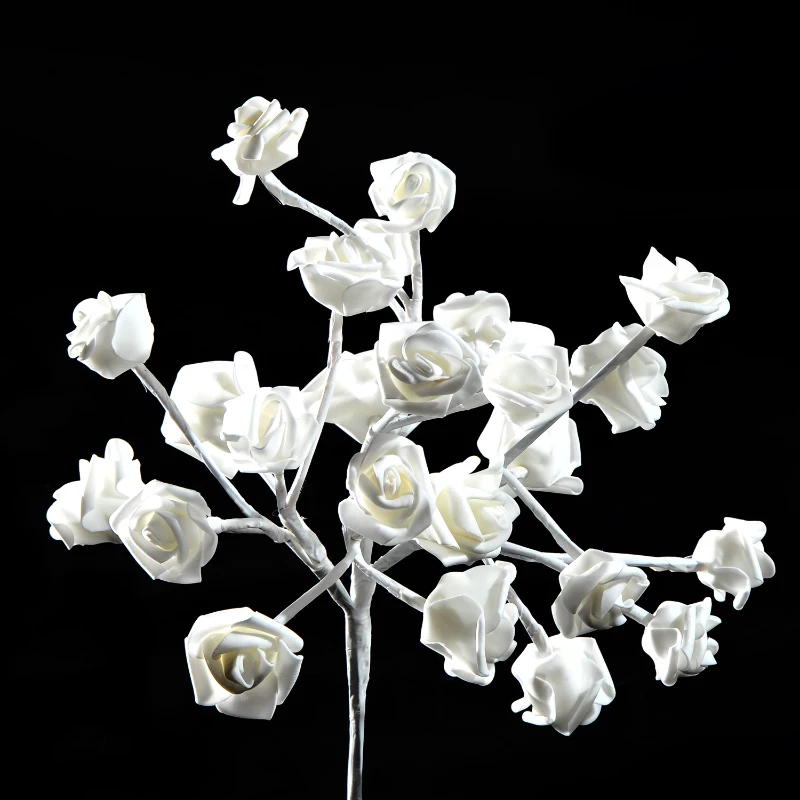 HOMCOM® LED Blütenbaum Rosenblüten Lichterbaum Lichterzweig 40 cm