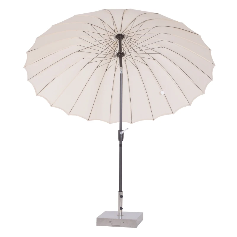 Outsunny® Alu Sonnenschirm Gartenschirm Balkonschirm 2,7m creme