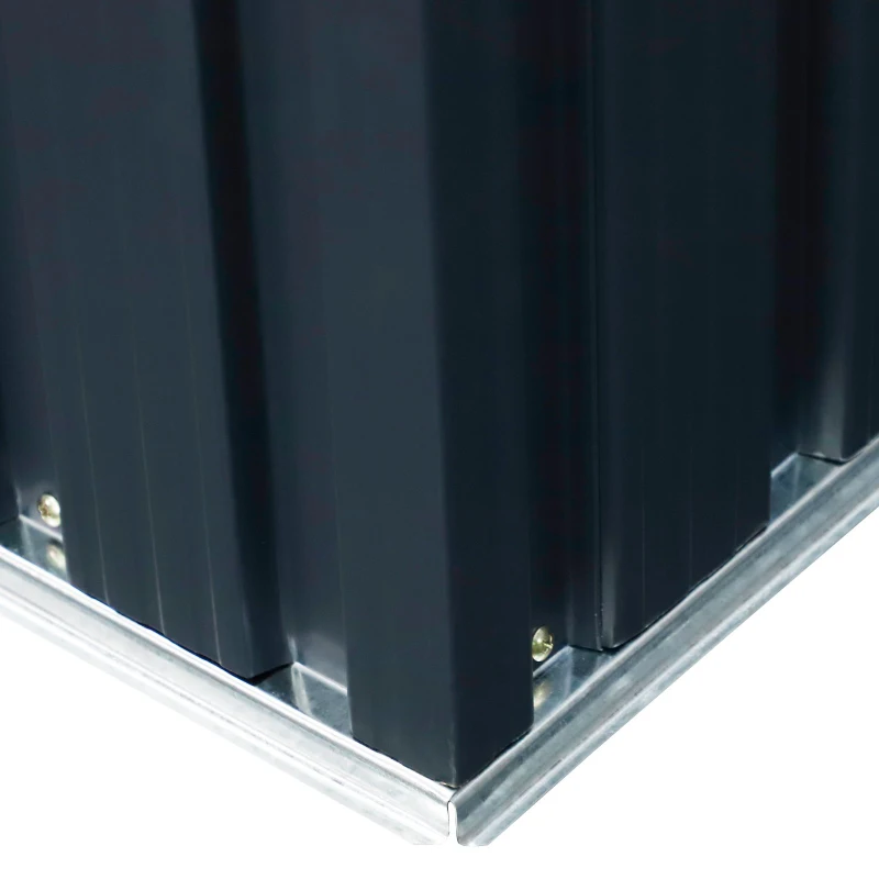 Outsunny® Gartenhaus Metallgerätehaus für den Außenbereich Tür Outdoor Stahl Grau