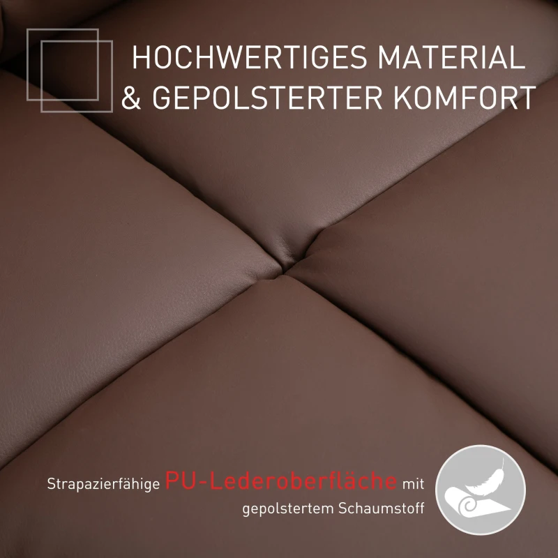 HOMCOM® Massagesessel mit Wärmefunktion Fernsehsessel Relaxsessel Braun