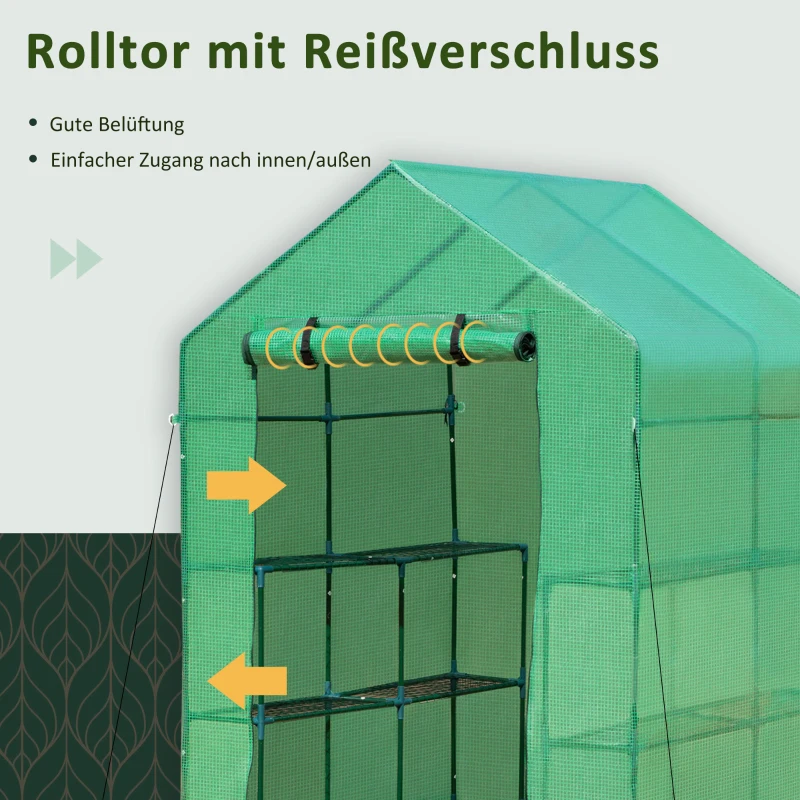Outsunny® Treibhaus Gewächshaus Blumenregal Frühbeet Tomatenhaus Pflanzenhaus für Garten
