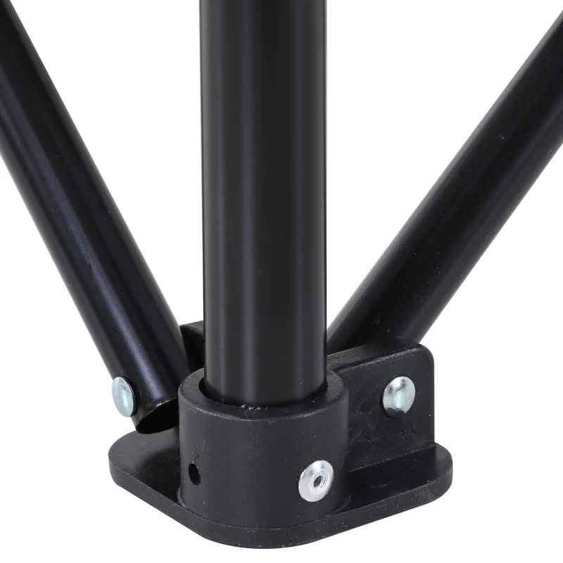 Outsunny® Anglerstuhl Klappstuhl Campingstuhl mit Armlehne Tragetasche Oxford Schwarz